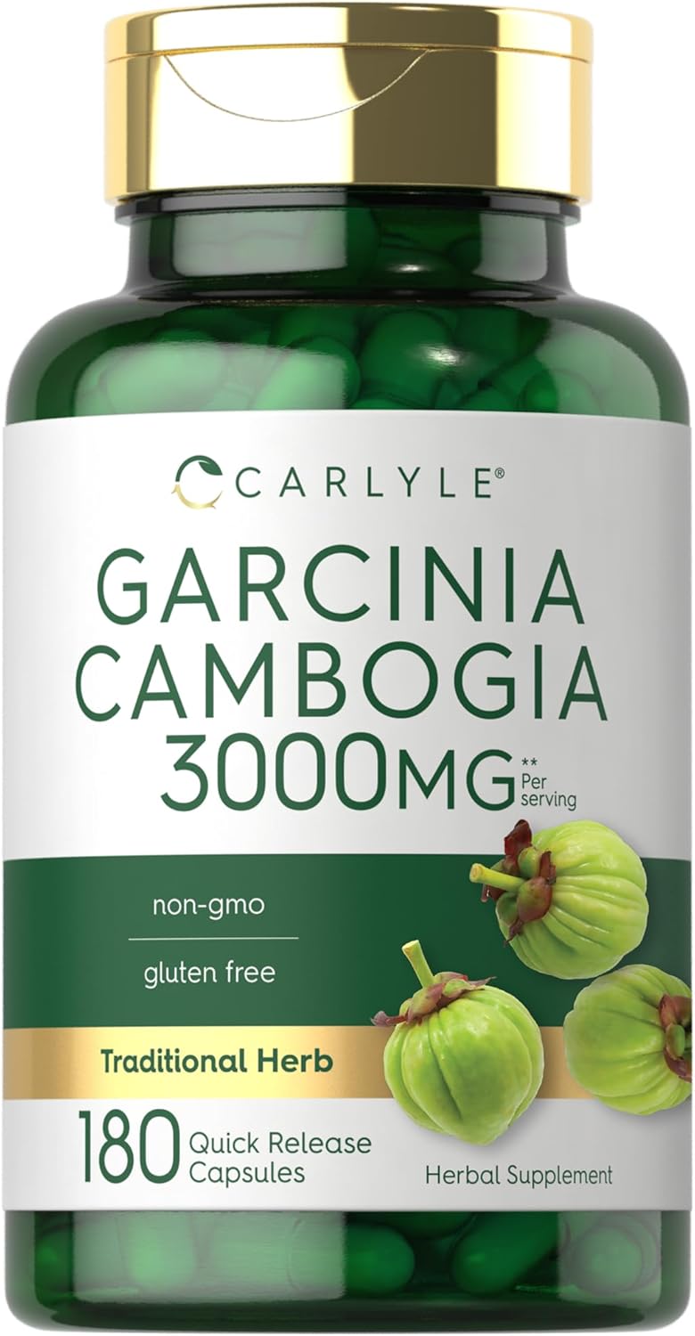 Carlyle Garcinia Cambogia 3000mg | 180 Capsules | Non-GMO, Gluten Free Supplement Extract