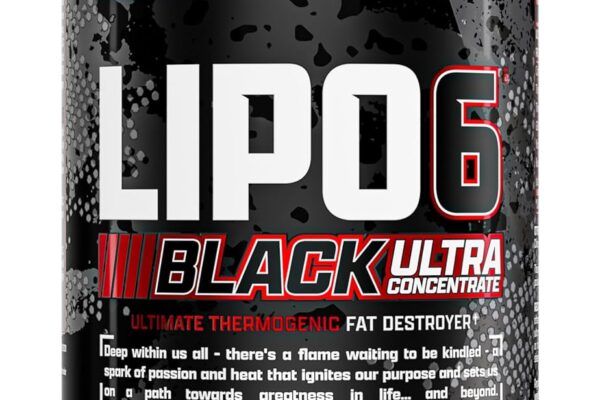 Nutrex Research Lipo-6 Black Ultra Concentrate | Thermogenic Energizing Fat Burner Supplement, Increase Weight Loss, Energy & Intense Focus |Capsule, 60Count