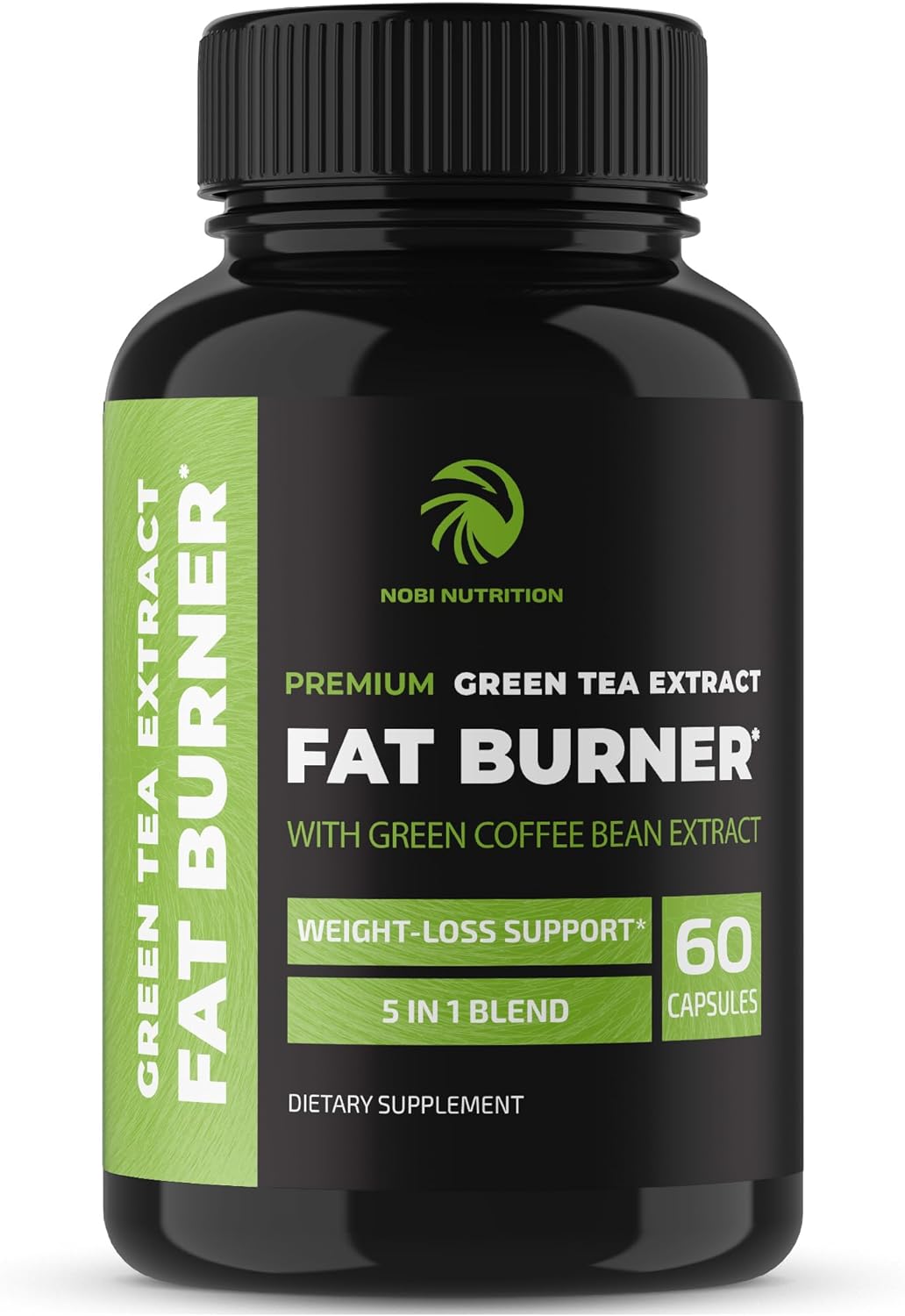 Green Tea Weight Loss Pills with Green Coffee Bean Extract | 45% EGCG | Belly Fat Burner, Metabolism Booster, & Appetite Suppressant for Women & Men | Vegan, Gluten-Free Supplement | 60 Capsules