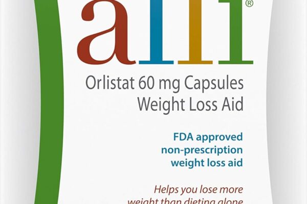 alli Weight Loss Diet Pills, Orlistat 60 mg Capsules, Non Prescription Weight Loss Aid, 120 Count Refill Pack